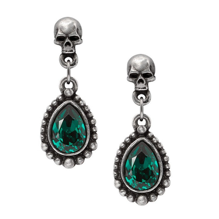 Alchemy Gothic Lost Jewels of Paris Skull Earrings E500