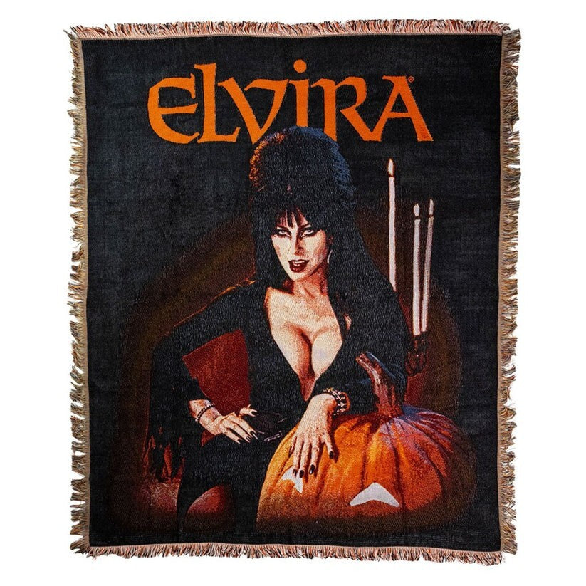 Kreepsville 666 Elvira Pumpkin Soft Tapestry Throw