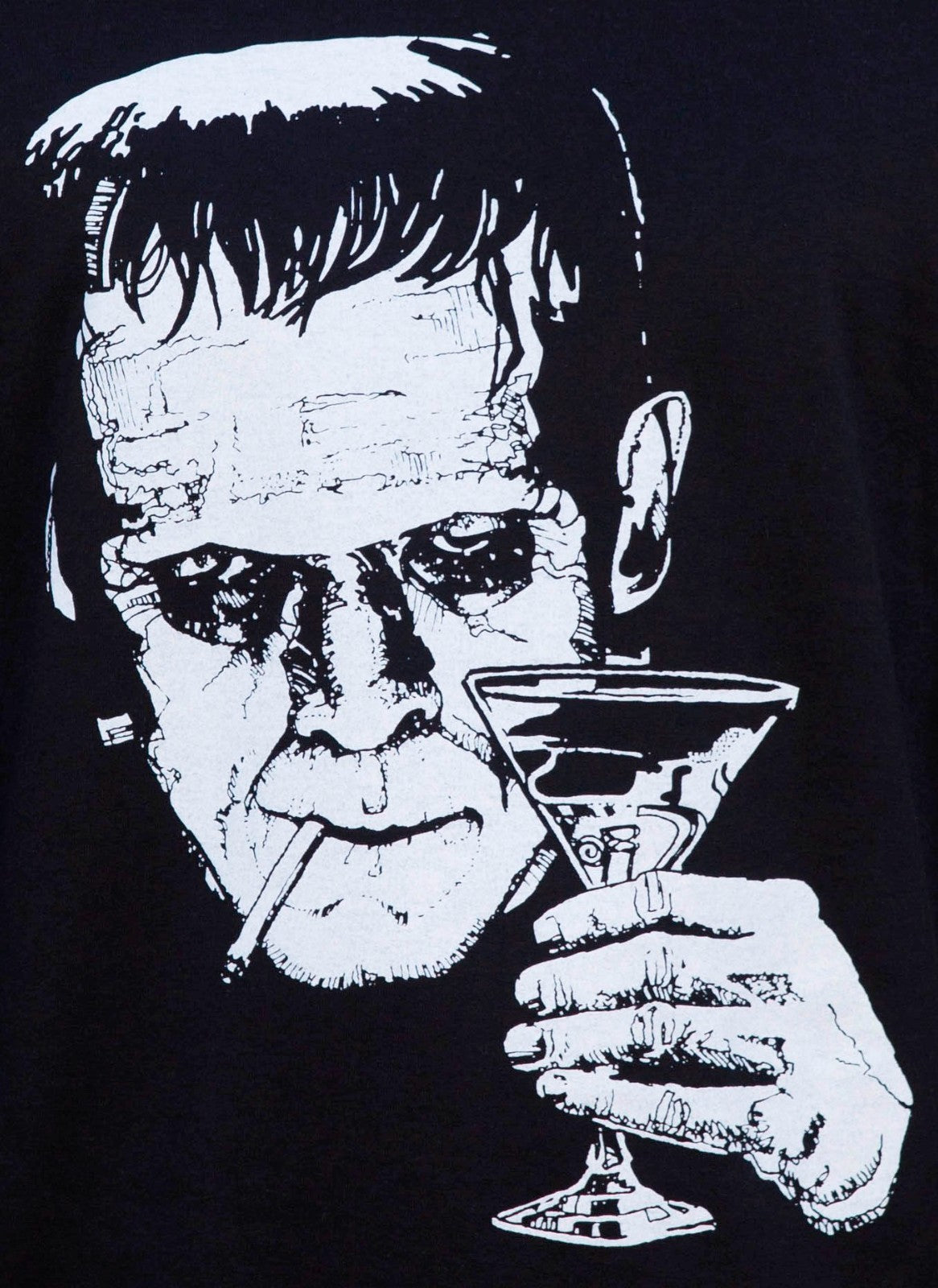 Lowbrow Art Monster Martini Black Tote Bag