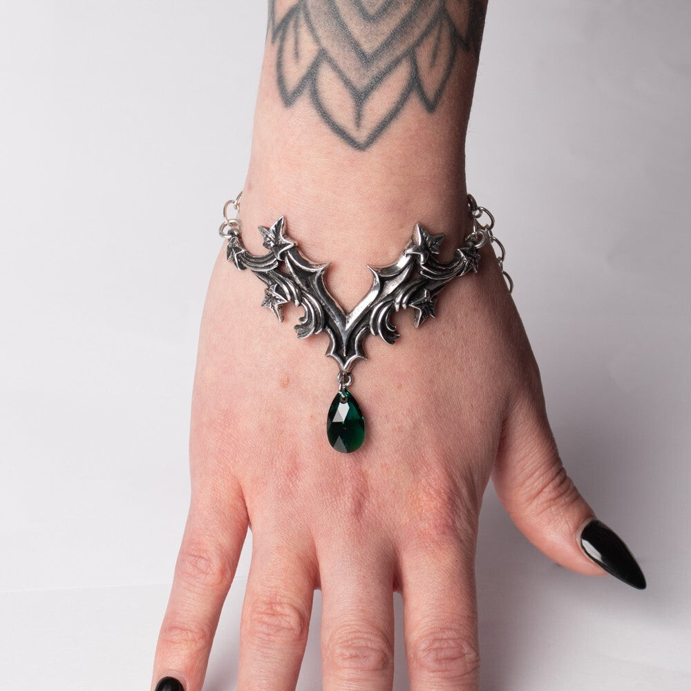 Alchemy Gothic Churchyard Ivy Leaves Baroque Bracelet A143