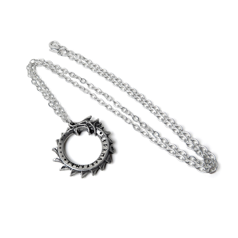 Alchemy Gothic Mini Jormungand dragon Pendant P918