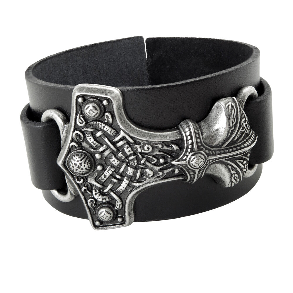 Alchemy Gothic Thunderhammer Leather Wrist Srap A98