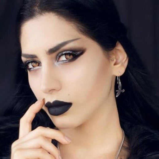 Alchemy Gothic Odin Black Raven Earrings Pair E333