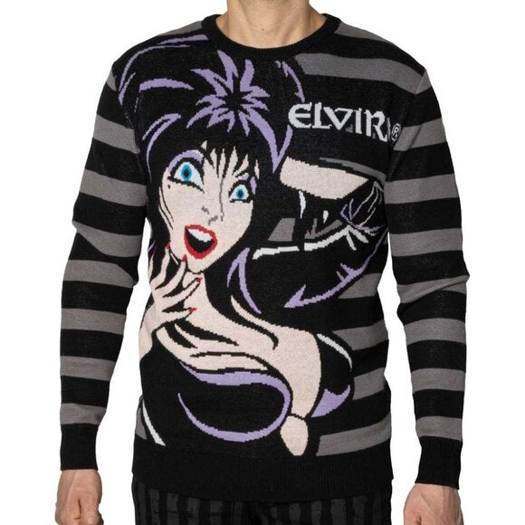 Kreepsville 666 Elvira Striped Cotton Sweater