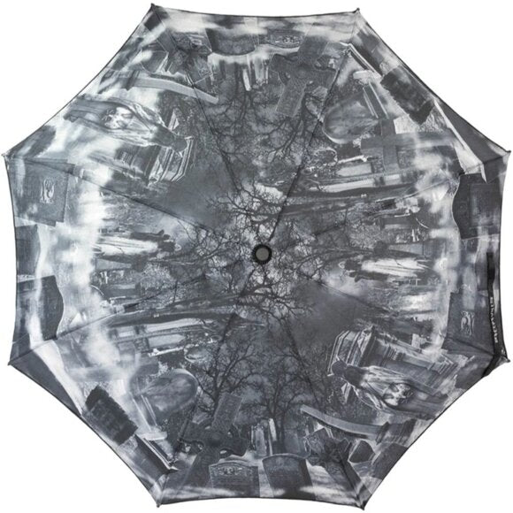 Kreepsville 666 Skull Handle Cemetery Umbrella