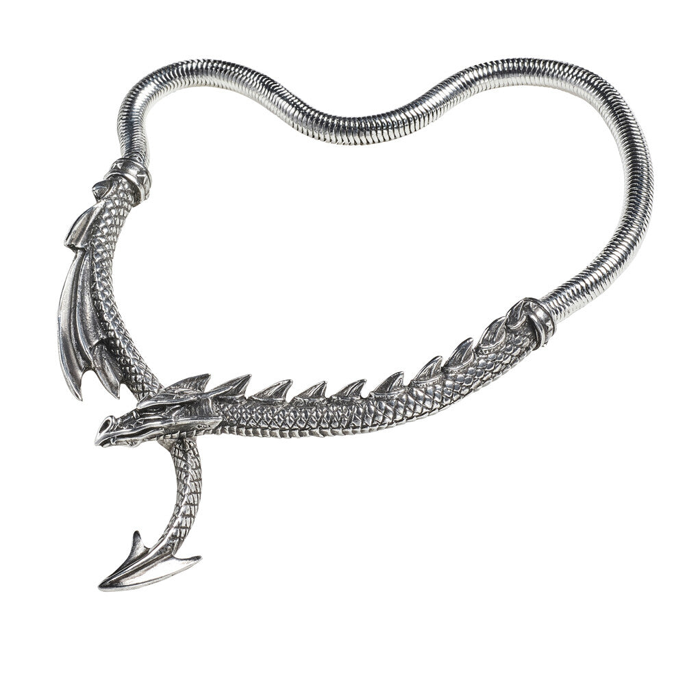 Alchemy Gothic Dragon's Lure Dramatic Necklace Snake Chain P829