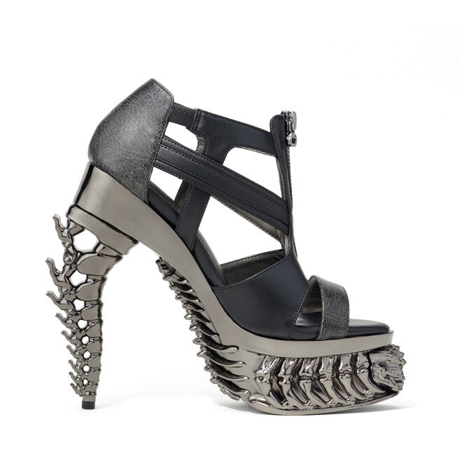 Hades CORRA Black Strappy Sandal 5" Dragon Tail Heel