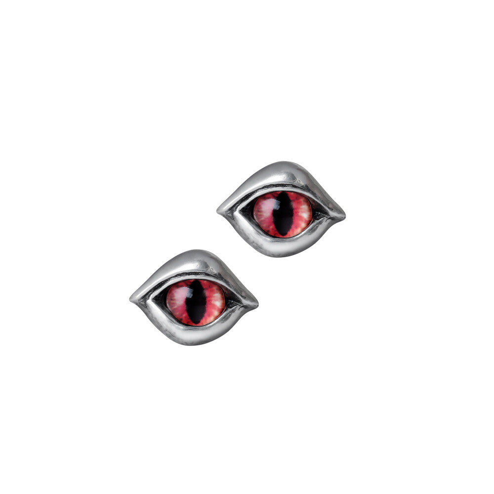 Alchemy Gothic Glass Marble Demon Eye Earrings E422