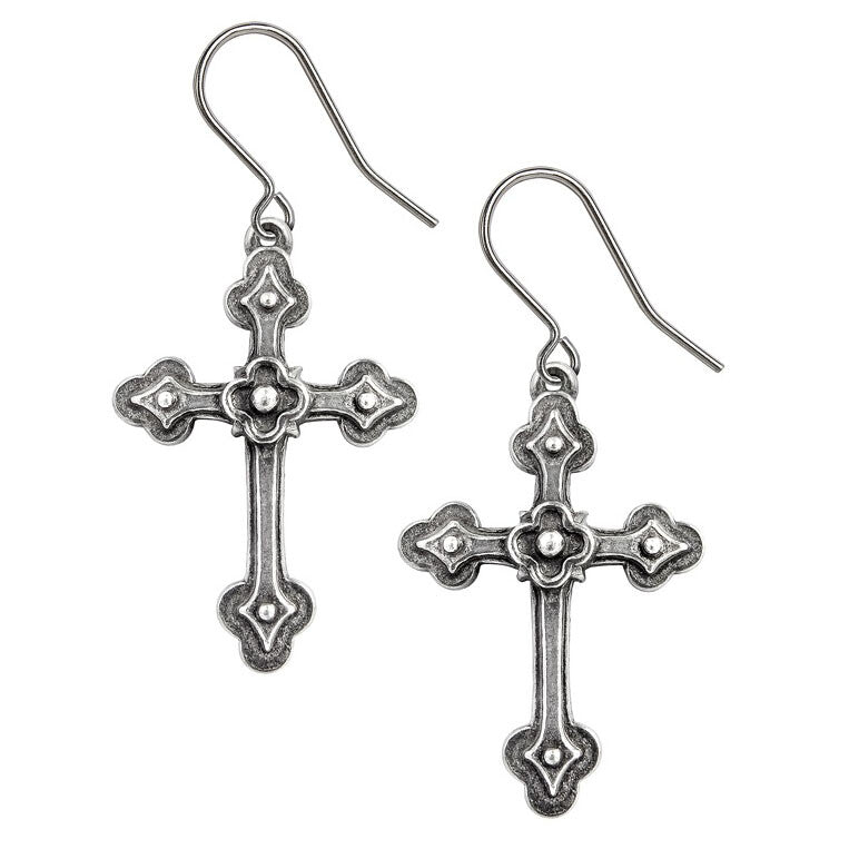 Alchemy Gothic Devotion Apostle Cross Earrings E464