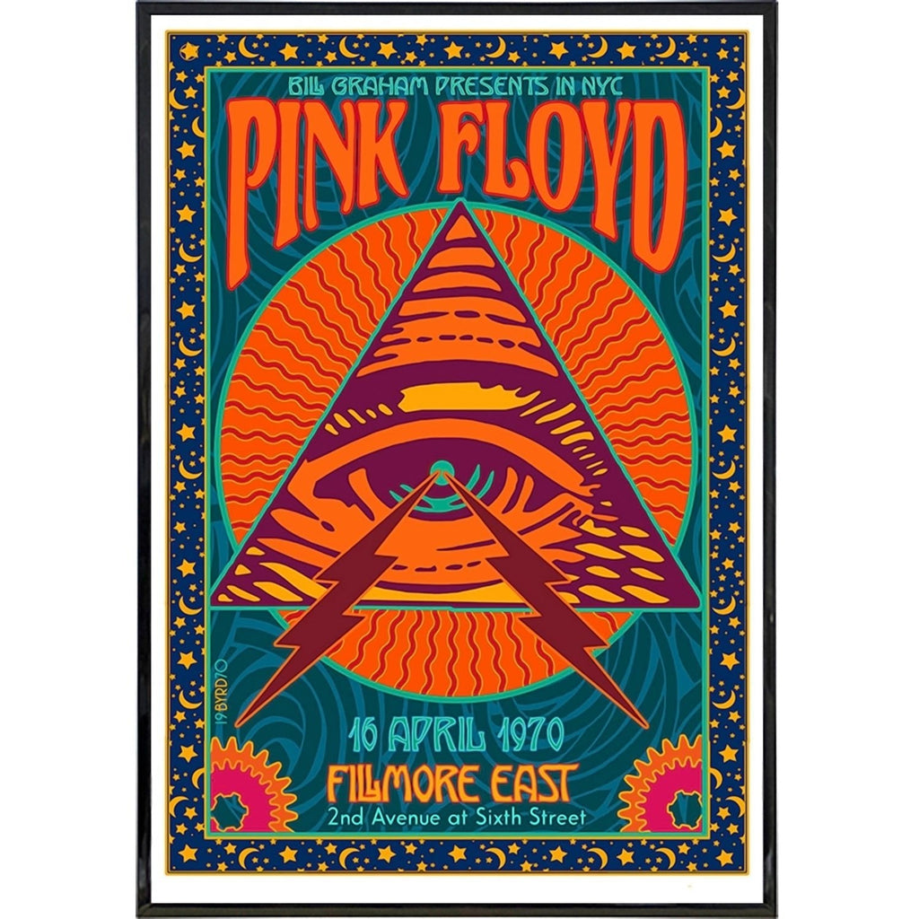 Pink Floyd 1970 Fillmore Show Vintage Concert Poster Print