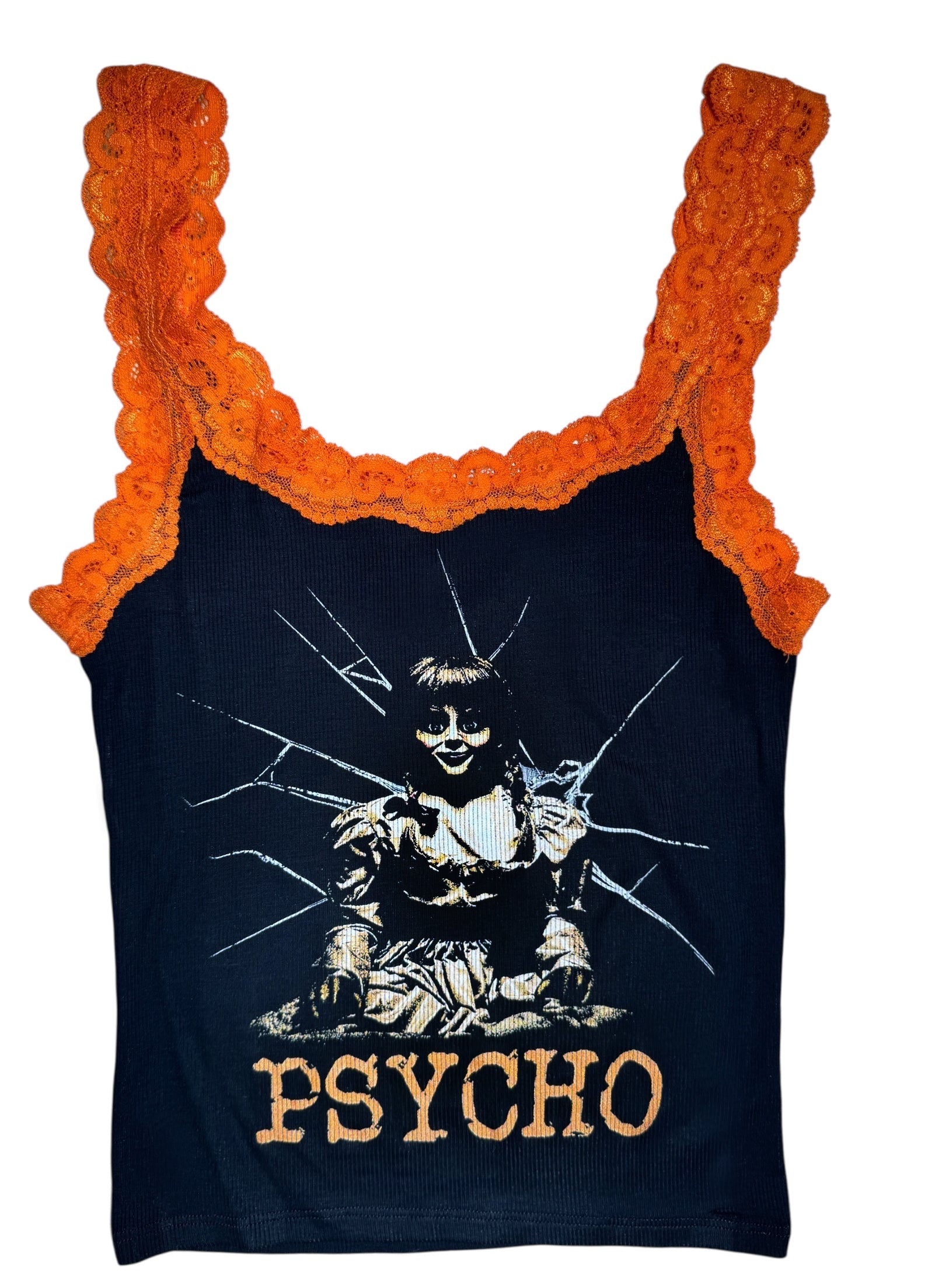 Vera's Eyecandy Psycho Lace Ribbed Tank Lmt Ed