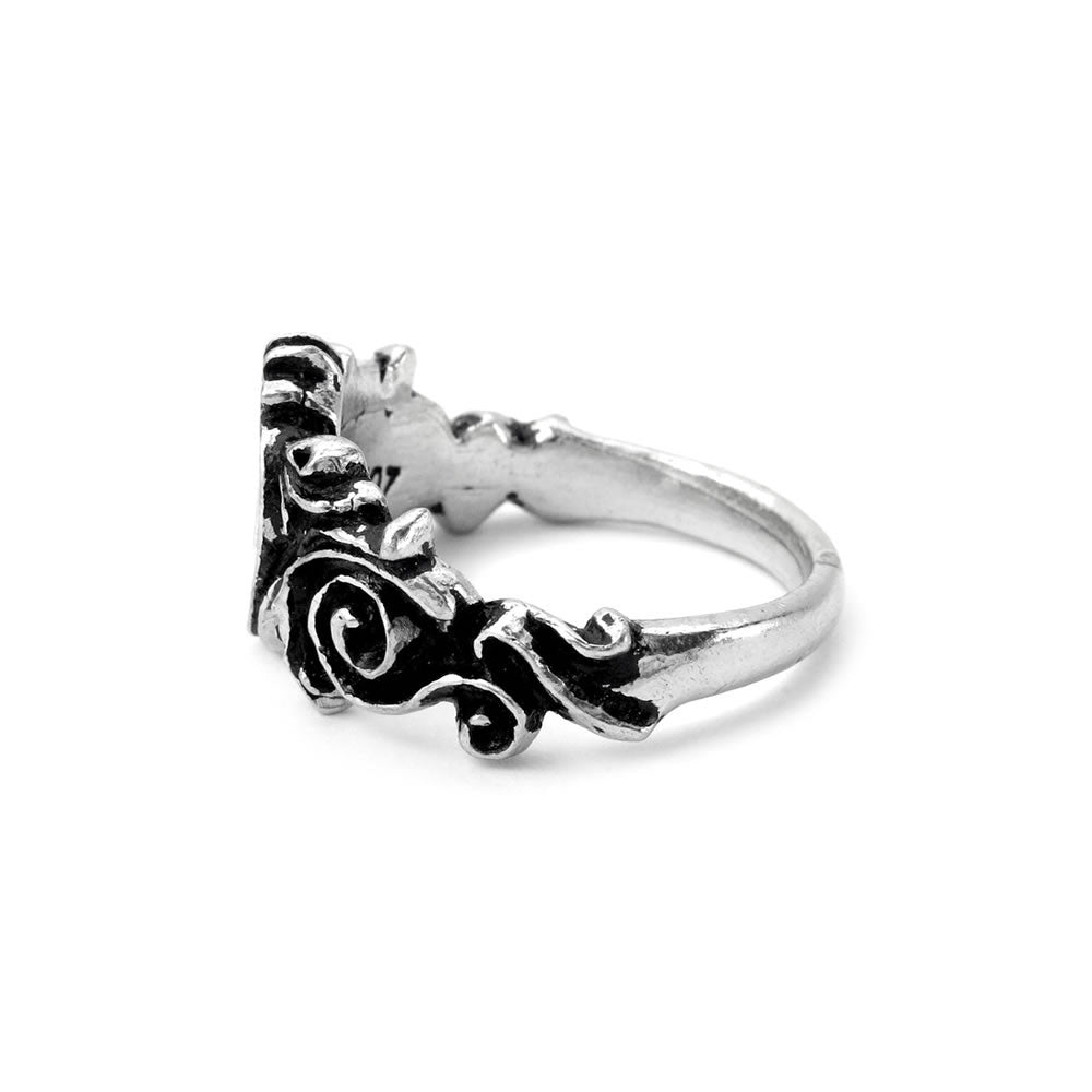 Alchemy Gothic Betrothal Romantic Red Heart Ring R134
