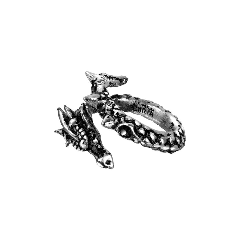 Alchemy Gothic Dragon Curl Vis Viva Wrap Ring R183