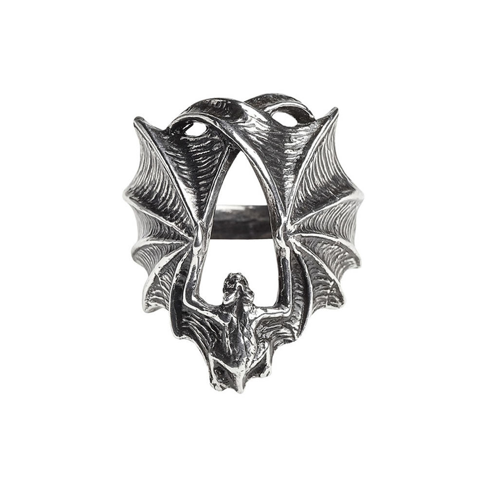 Alchemy Gothic Stealth Bat Wings Ring R216
