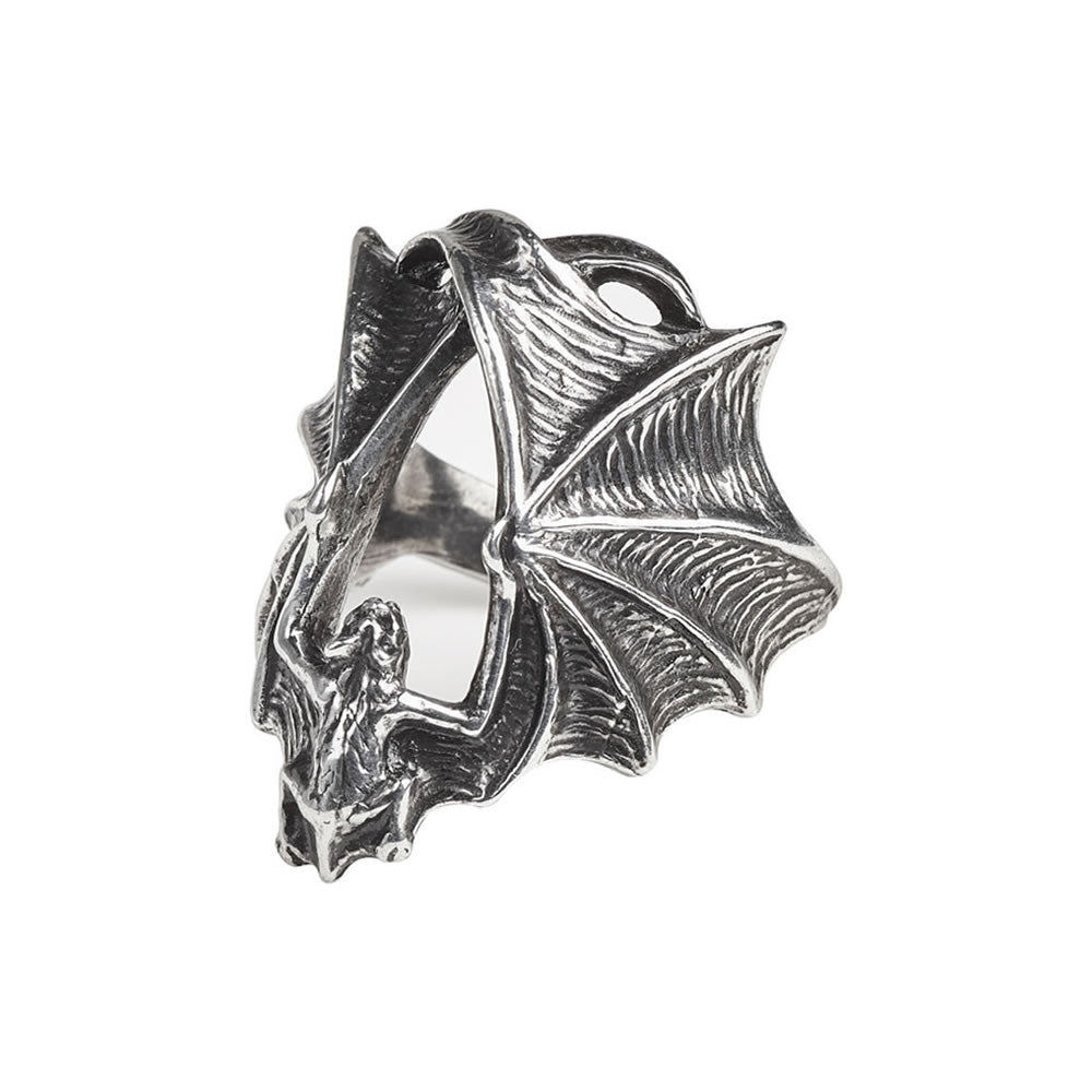 Alchemy Gothic Stealth Bat Wings Ring R216