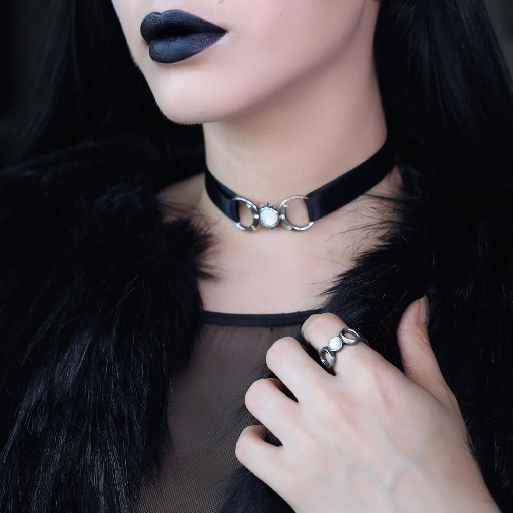Alchemy Gothic Triple Goddess Occult Ring R219