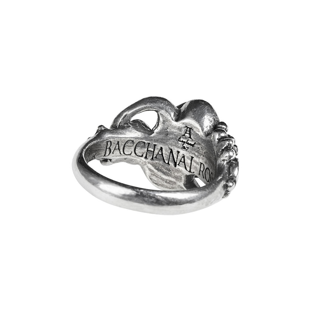 Alchemy Gothic Dionysus Bacchanal Black Rose Ring R223