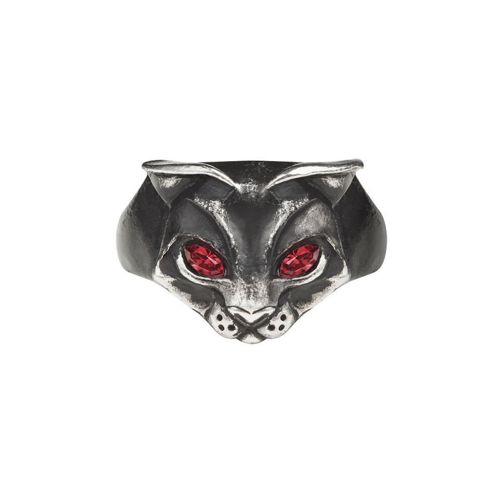 Alchemy Gothic Bastet Goddess of Sex Black Cat Ring R224
