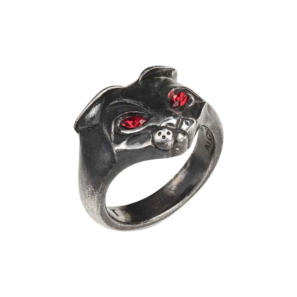 Alchemy Gothic Bastet Goddess of Sex Black Cat Ring R224