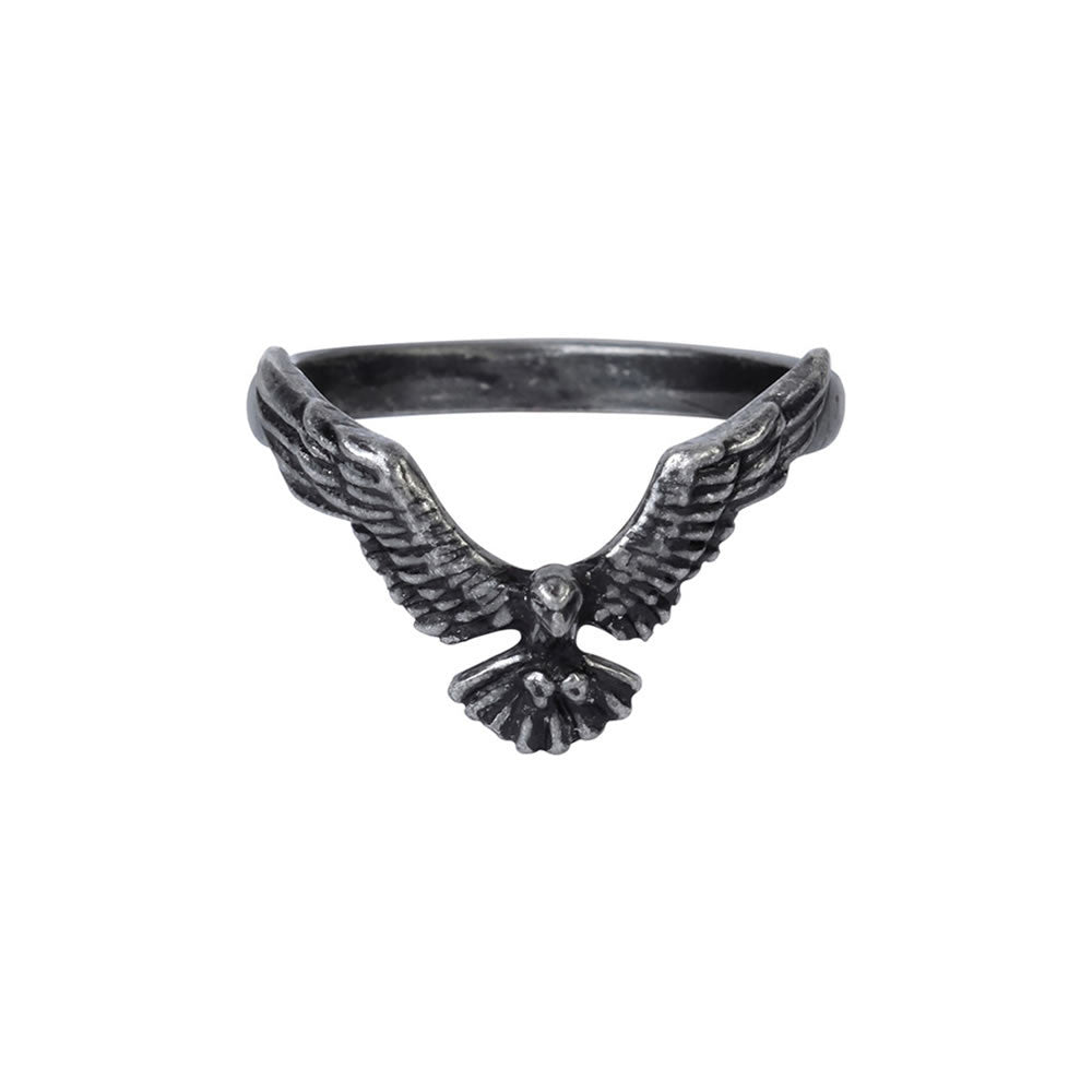 Alchemy Gothic Ravenette Black Raven Ring R232