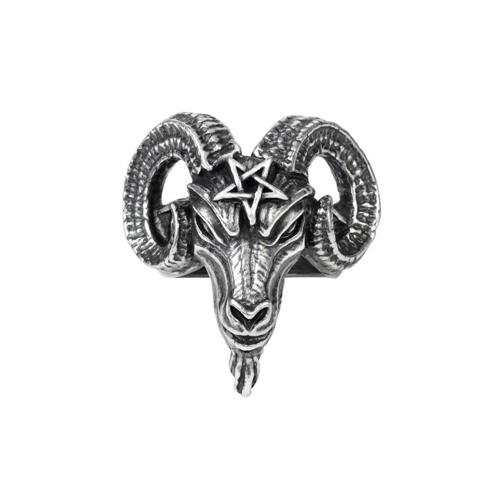 Alchemy Gothic Baphomet Ram Skull Gothic Ring