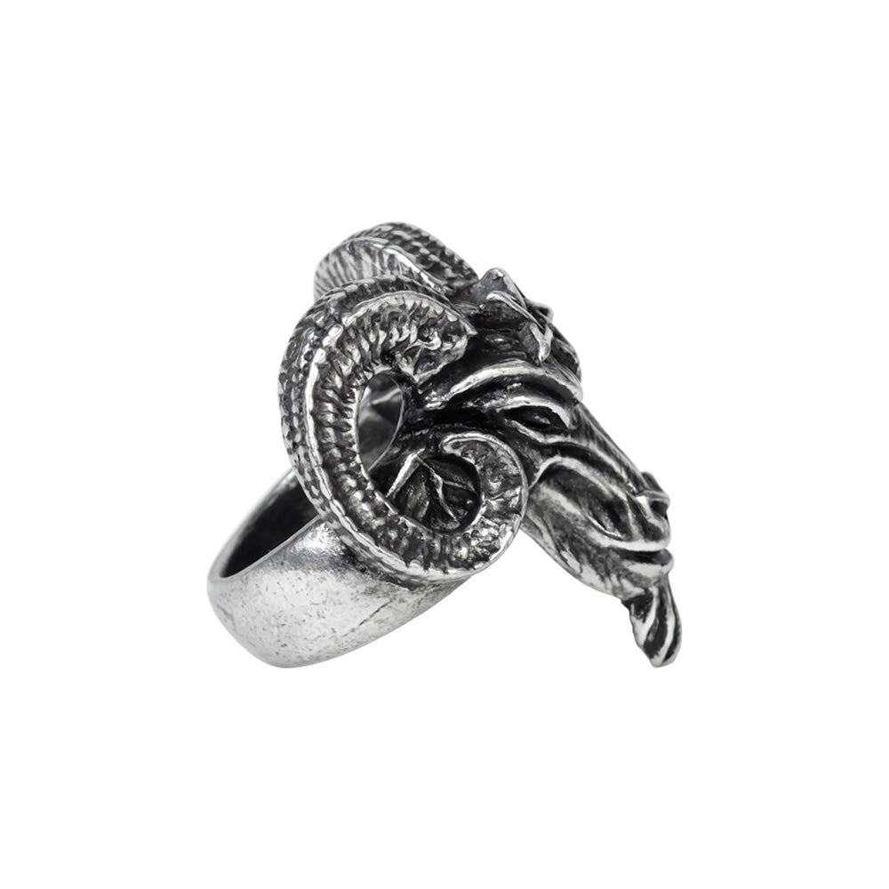 Alchemy Gothic Baphomet Ram Skull Gothic Ring