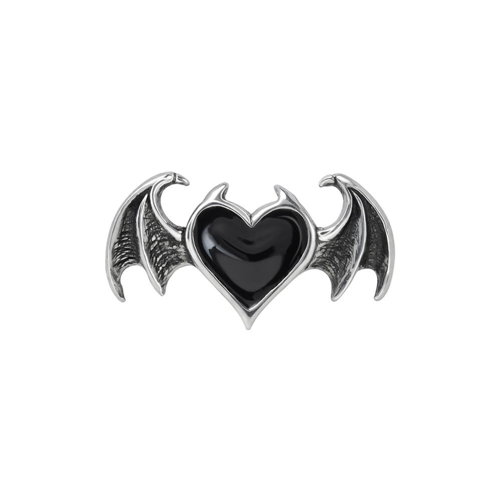 Alchemy Gothic Blacksoul Black Heart Ring R240