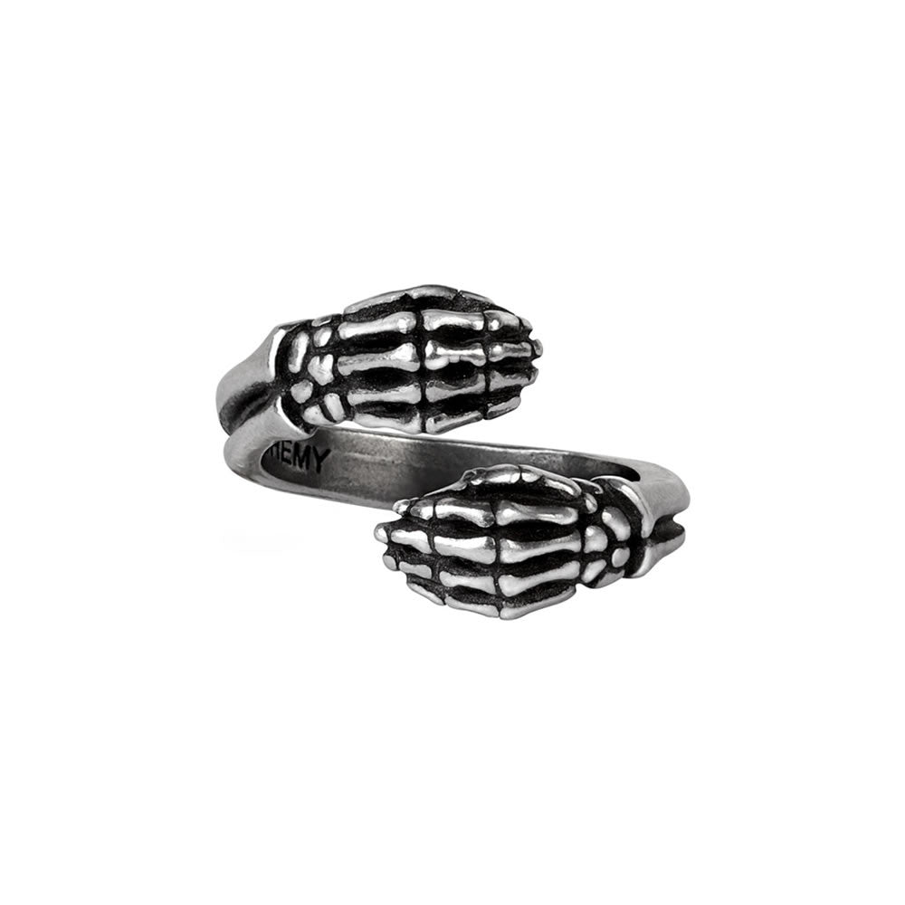 Alchemy Gothic Last Embrace Skeleton Wrap Ring R243
