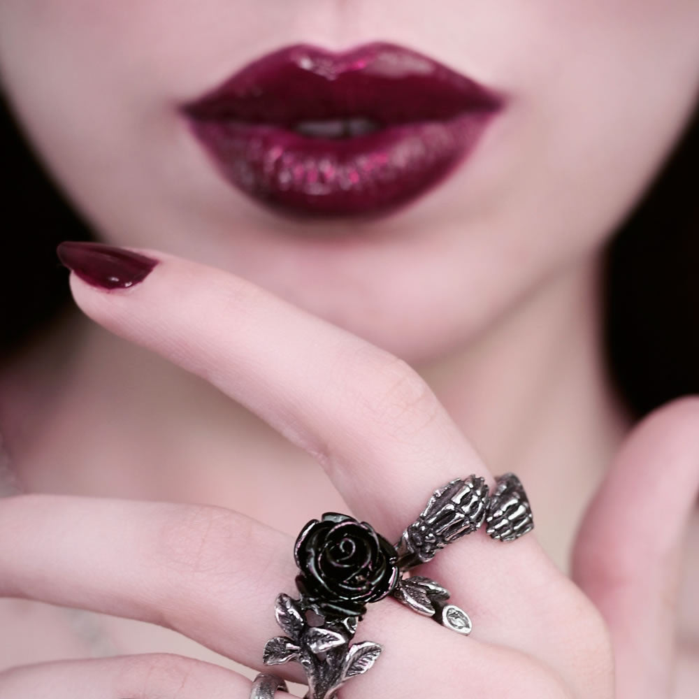 Alchemy Gothic Last Embrace Skeleton Wrap Ring R243