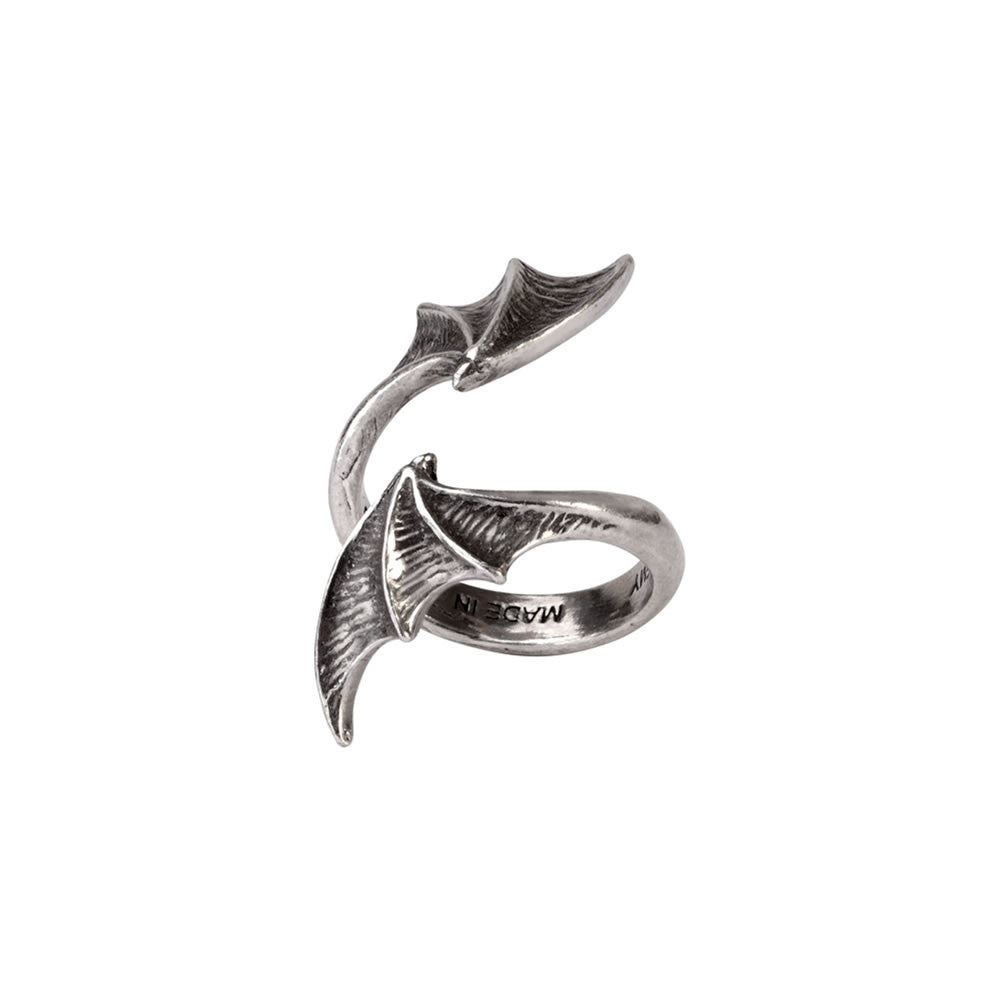 Alchemy Gothic A Night with Goethe Bat Wrap Ring R244