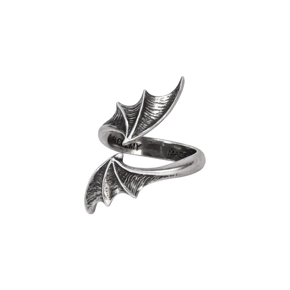 Alchemy Gothic A Night with Goethe Bat Wrap Ring R244