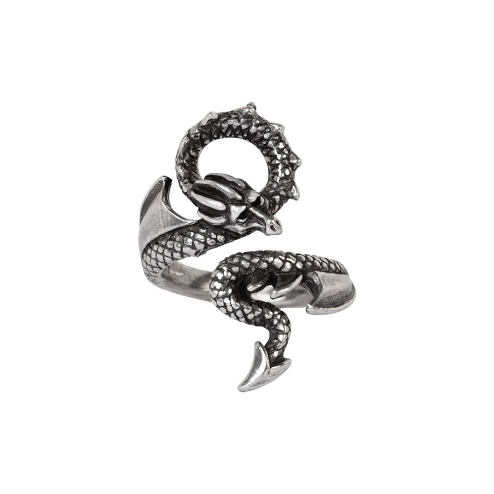 Alchemy Gothic Dragons Lure Wrap Ring R245