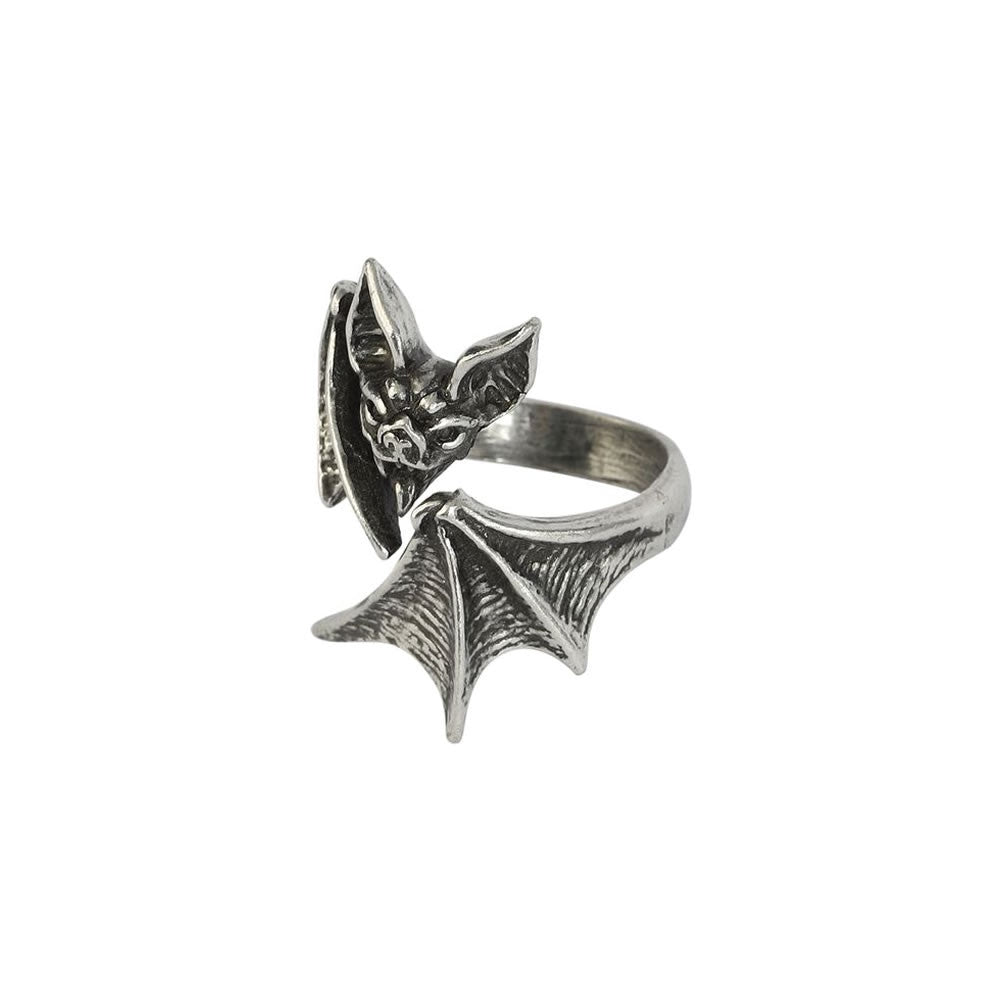 Alchemy Gothic Nighthawk Bat Wrap Ring R246
