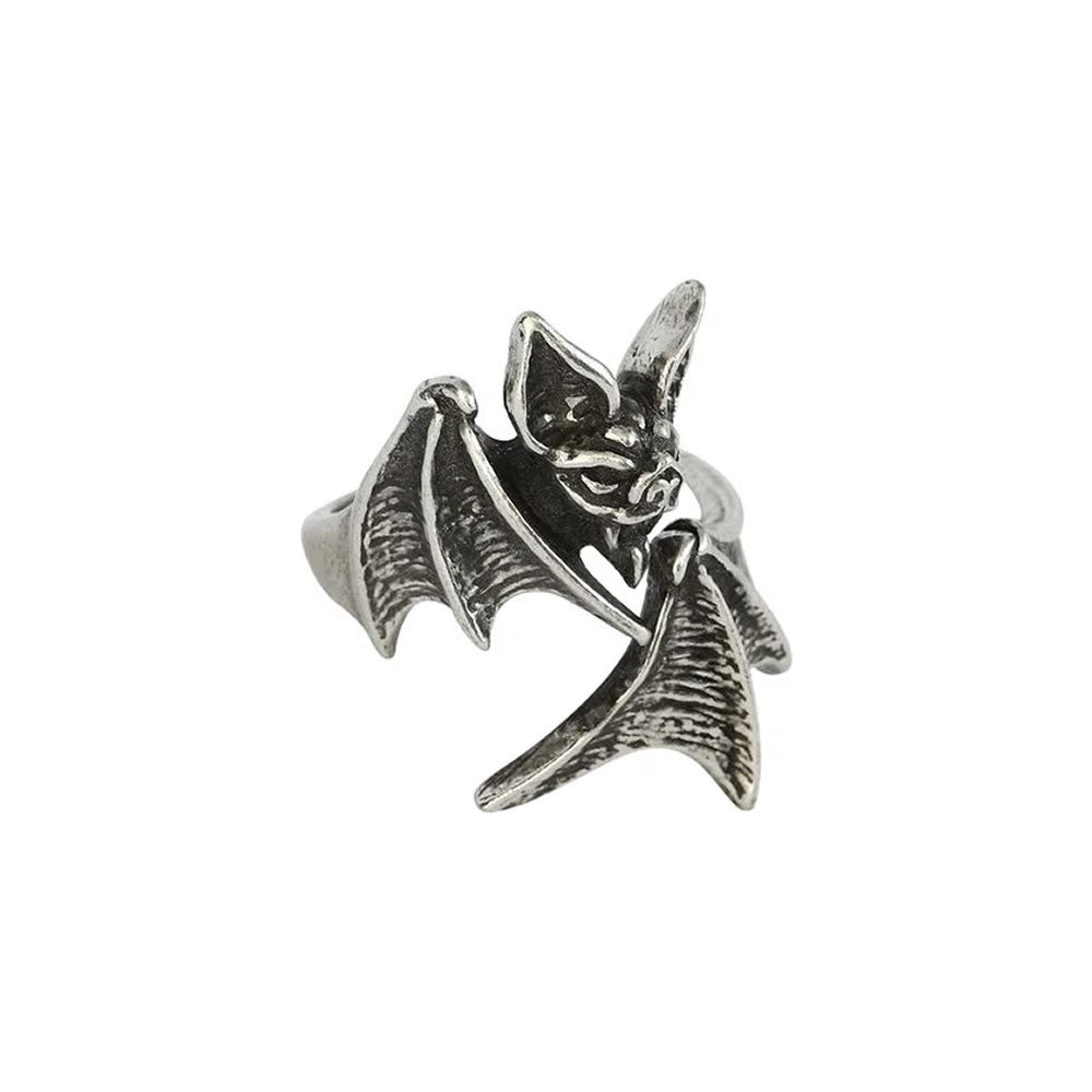 Alchemy Gothic Nighthawk Bat Wrap Ring R246