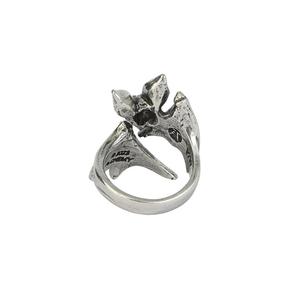 Alchemy Gothic Nighthawk Bat Wrap Ring R246