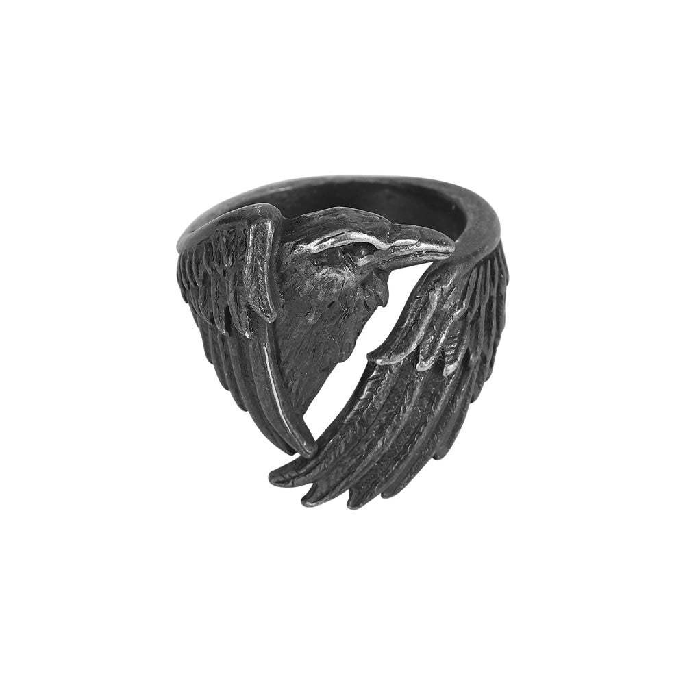 Alchemy Gothic Made of the Night Black Raven Wrap Ring R250