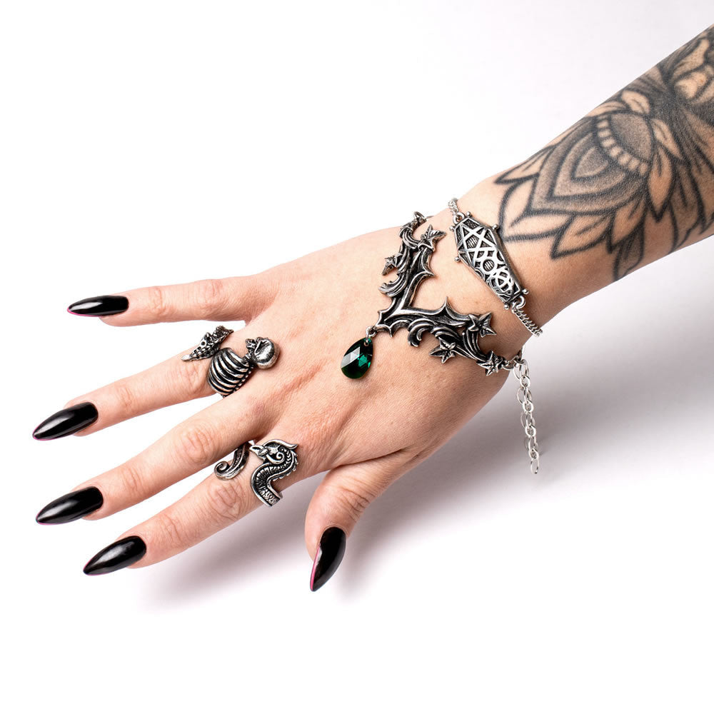 Alchemy Gothic Resurrected Wrap Skull Ring R251