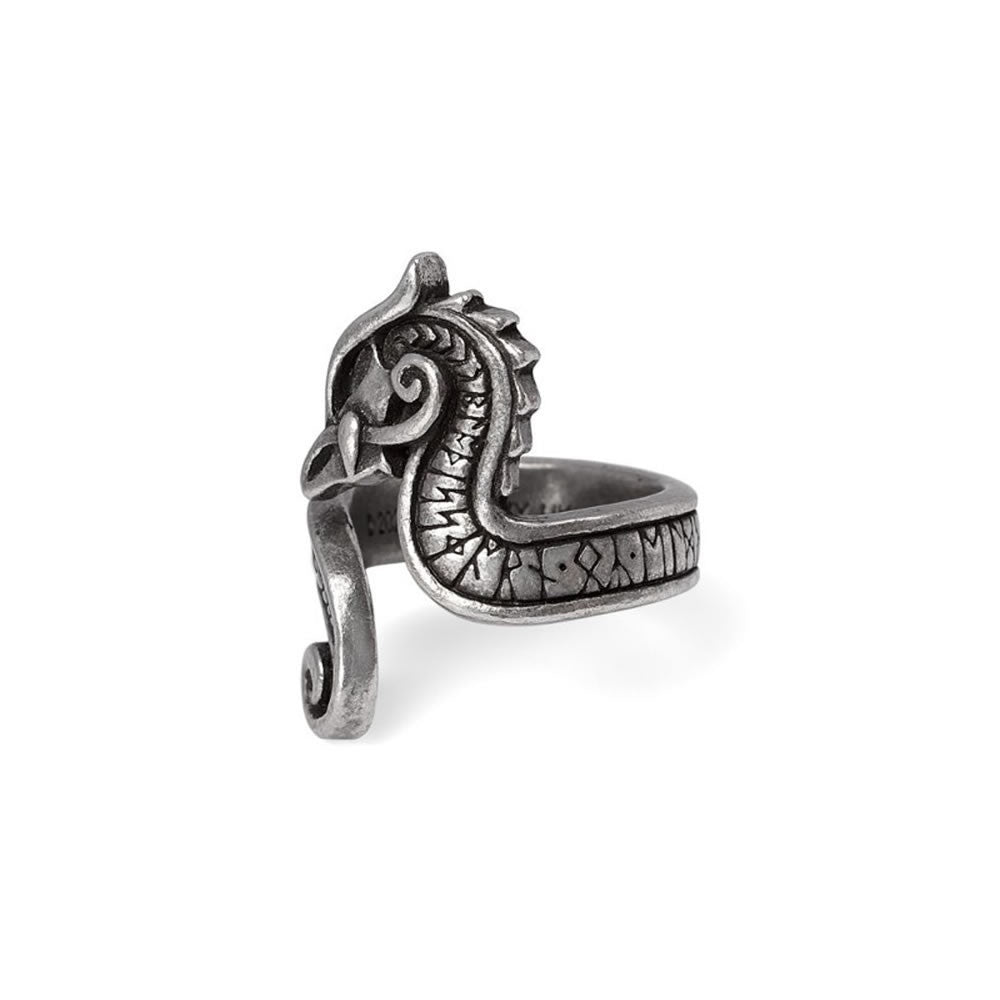 Alchemy Gothic Viking Dragon Fafnirok Wrap Ring R252