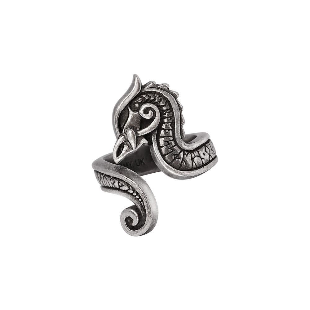 Alchemy Gothic Viking Dragon Fafnirok Wrap Ring R252