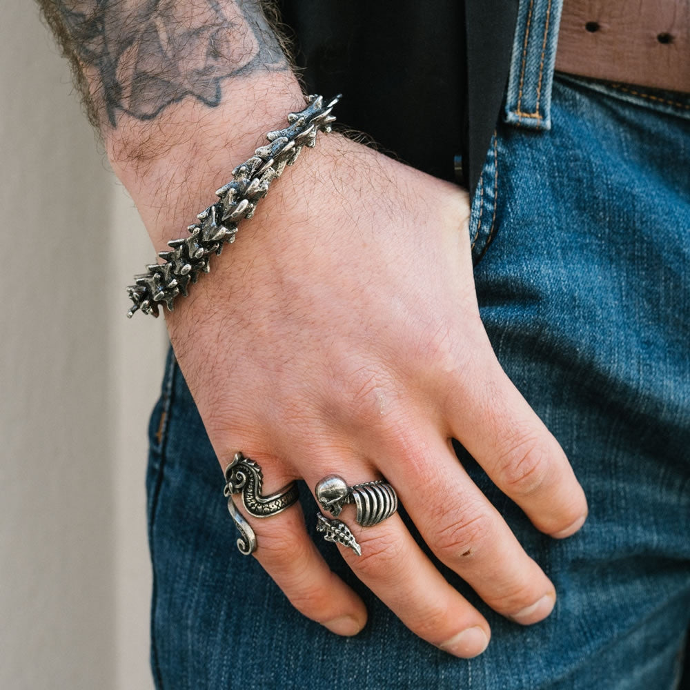 Alchemy Gothic Viking Dragon Fafnirok Wrap Ring R252