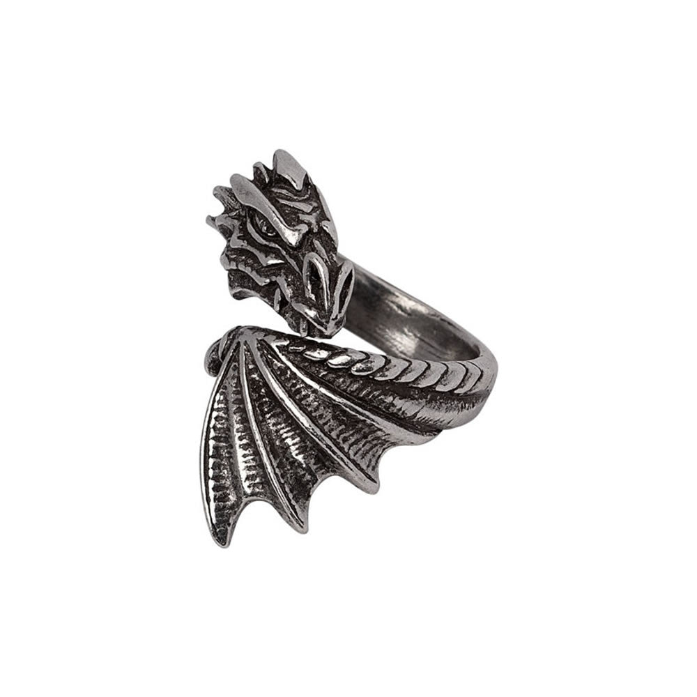 Alchemy Gothic The Awakening Dragon Wrap Ring R253