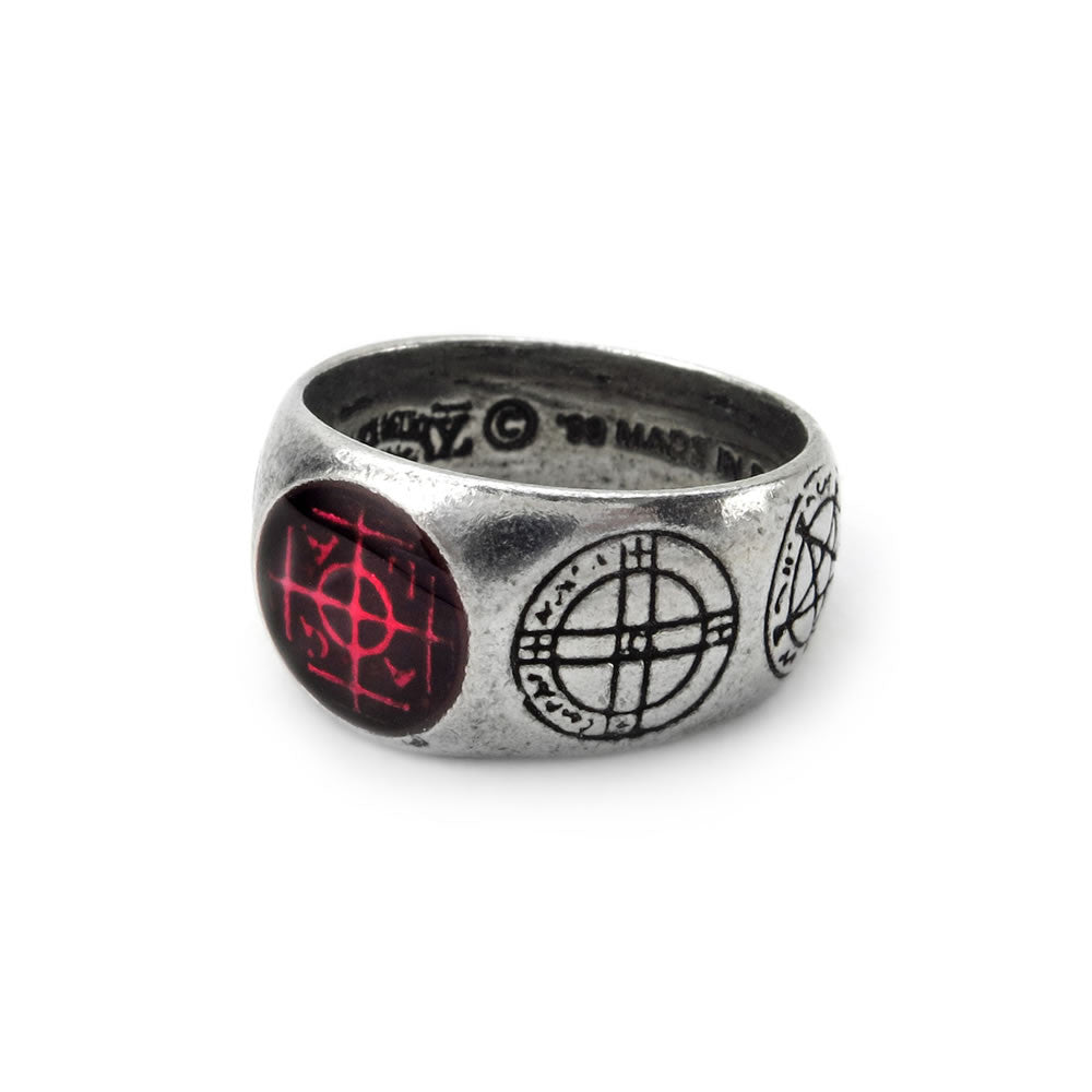 Alchemy Gothic Agla Pewter Ring Kabbalistic R71