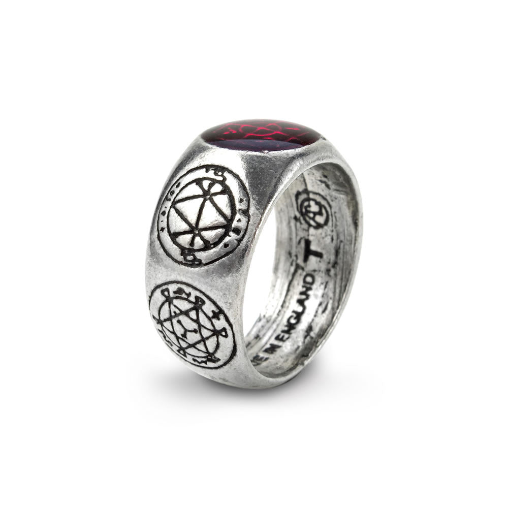 Alchemy Gothic Agla Pewter Ring Kabbalistic R71
