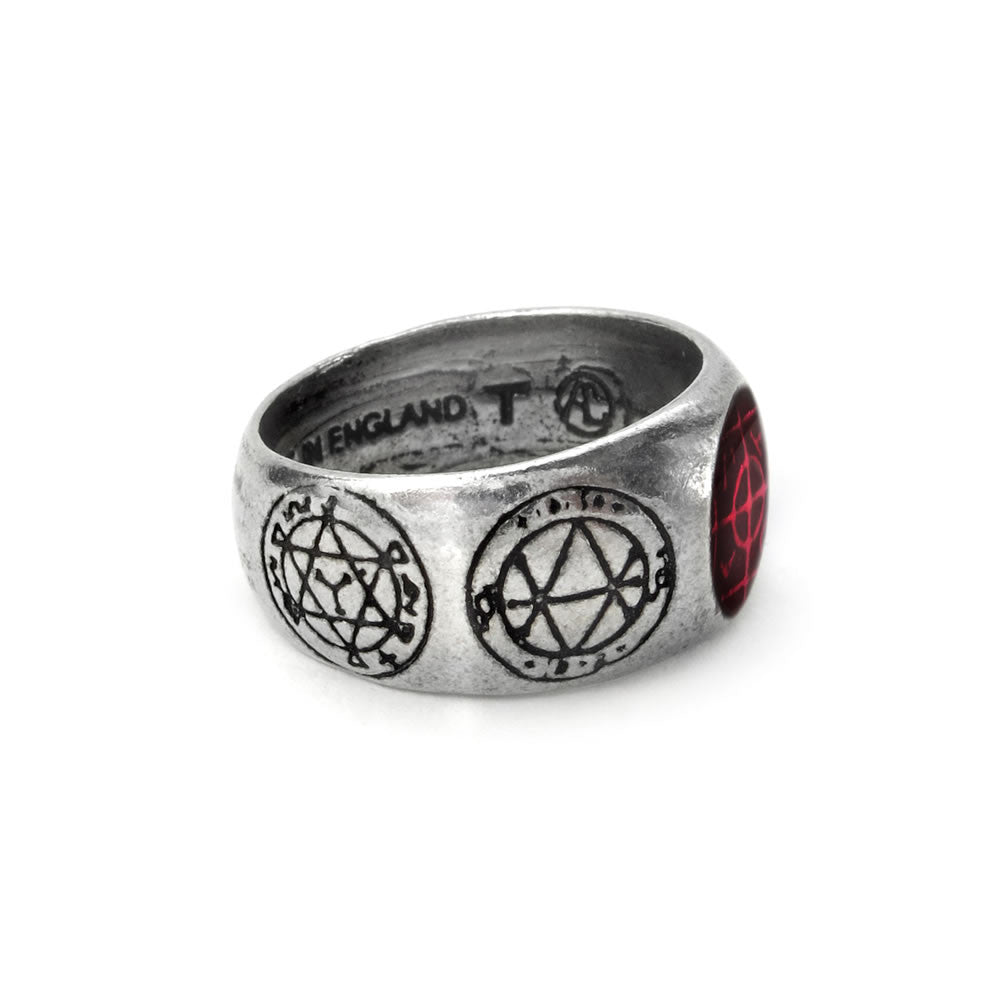 Alchemy Gothic Agla Pewter Ring Kabbalistic R71