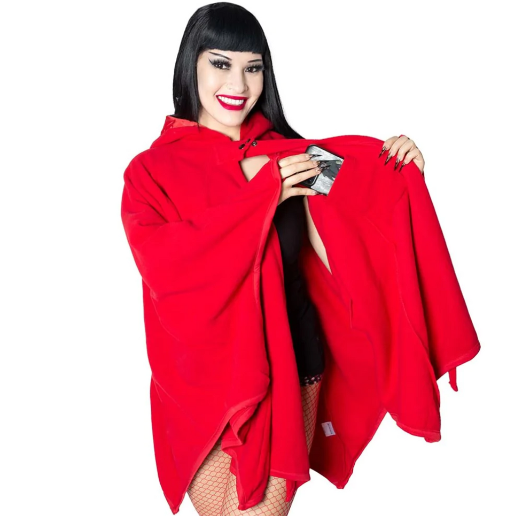 Kreepsville 666 Glamour Ghoul Web Cape 2 Sizes