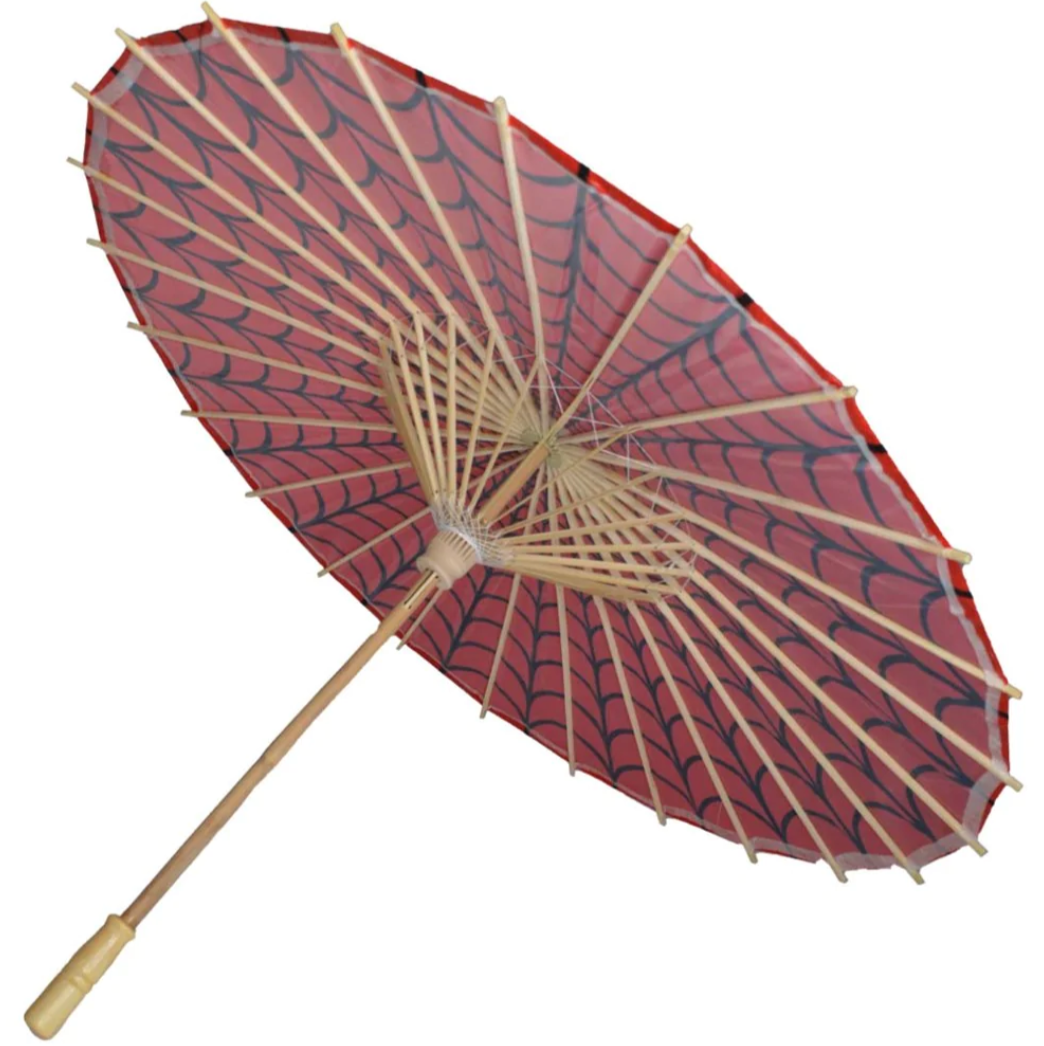 Kreepsville 666 Spiderweb Red & Black Shade Parasol