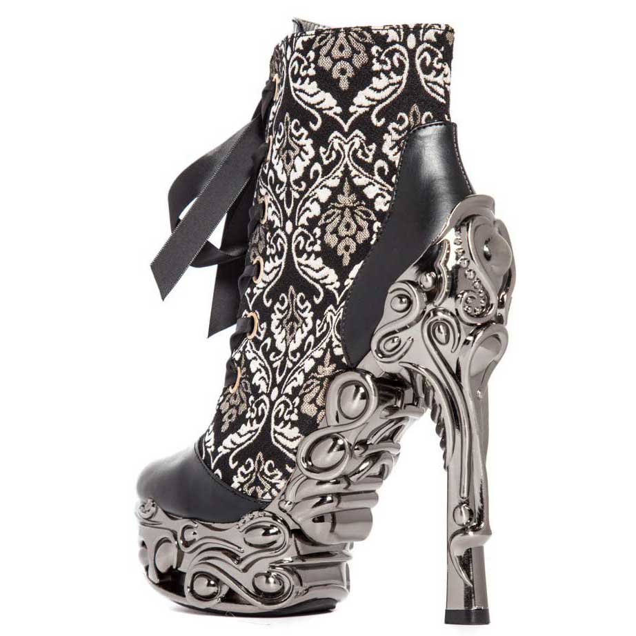 Hades RENA Lace Up Ankle Boots Damask 6" Heel