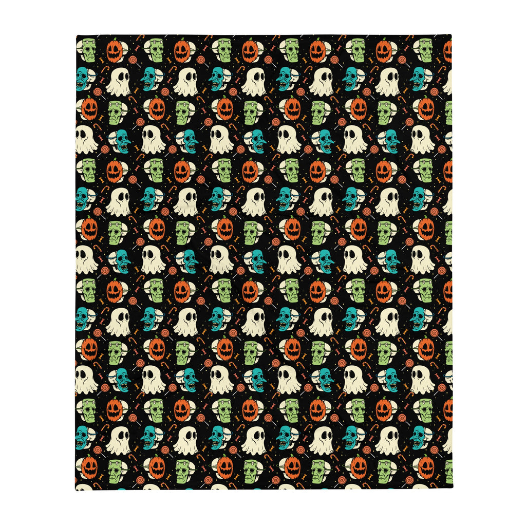 Murder Apparel Retro Halloween Throw Blanket