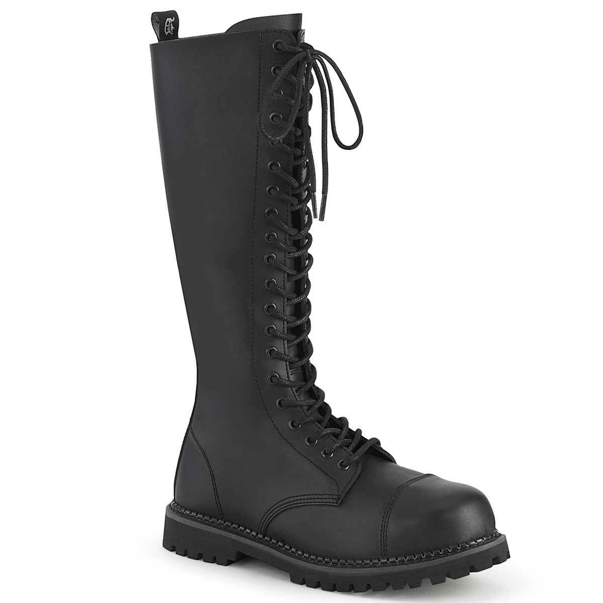 Demonia Riot 20 Black Vegan Leather