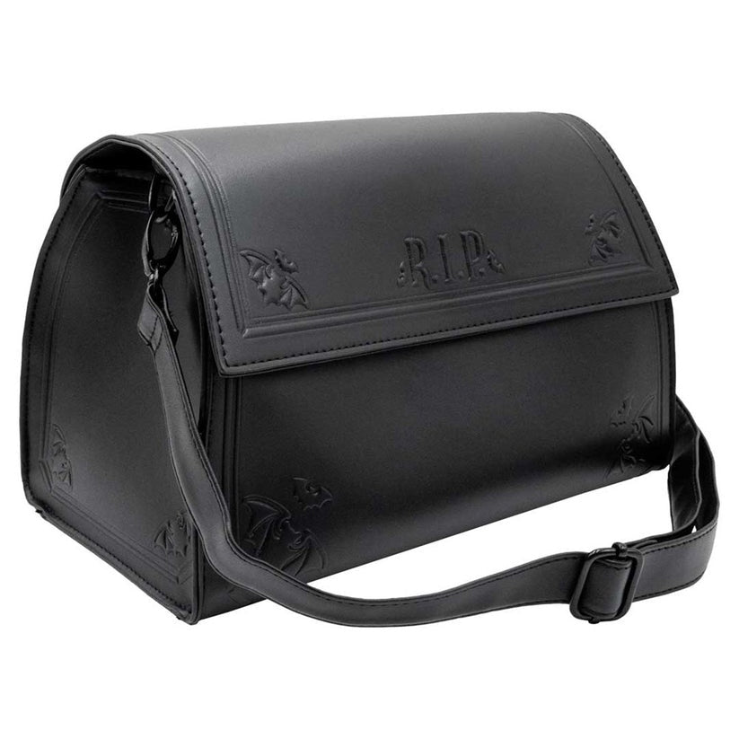 Kreepsville 666 RIP Bats Doctor's Bag Black Vegan Purse Handle or Shoulder